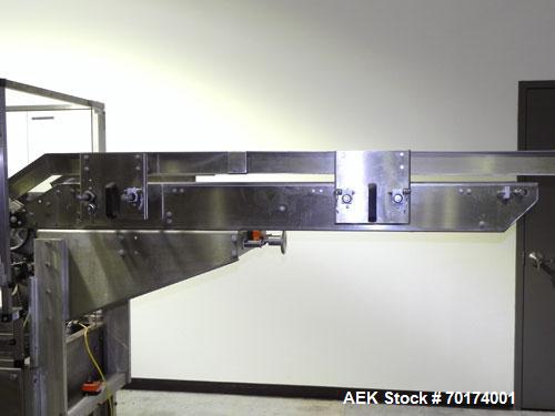 Used Adco 15D105-SS Stainless Steel Horizontal Load Semi Automatic Cartoner. Machine is capable of speeds up to 125 cartons per minute. Has 15" centers for a carton size range: length 1" - 9-1/2" or ...