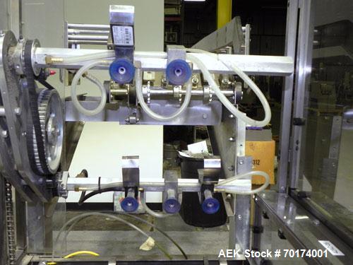 Used Adco 15D105-SS Stainless Steel Horizontal Load Semi Automatic Cartoner. Machine is capable of speeds up to 125 cartons per minute. Has 15" centers for a carton size range: length 1" - 9-1/2" or ...