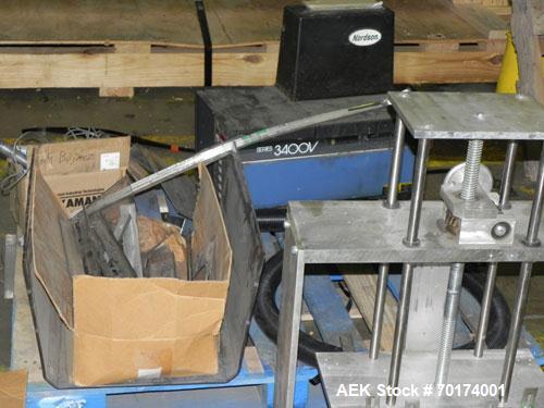 Used Adco 15D105-SS Stainless Steel Horizontal Load Semi Automatic Cartoner. Machine is capable of speeds up to 125 cartons per minute. Has 15" centers for a carton size range: length 1" - 9-1/2" or ...