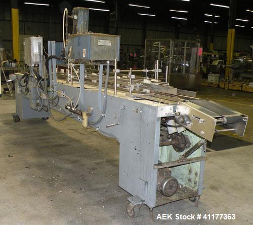 Used ADCO Semi Automatic Horizontal Carton End Sealer, Model 15DEC (similar to 15 CHL). Capable of speeds up to 30 CPM. Has 20" centers for carton size range: length 2" to 15", width 5/8" to 3", dept...