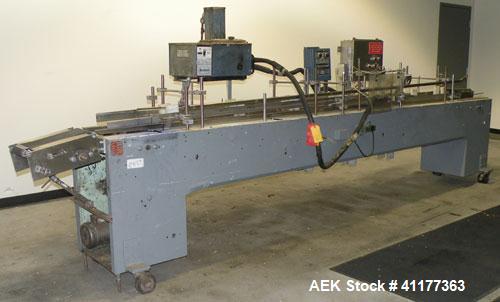 Used ADCO Semi Automatic Horizontal Carton End Sealer, Model 15DEC (similar to 15 CHL). Capable of speeds up to 30 CPM. Has 20" centers for carton size range: length 2" to 15", width 5/8" to 3", dept...