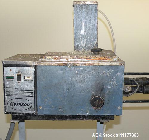 Used ADCO Semi Automatic Horizontal Carton End Sealer, Model 15DEC (similar to 15 CHL). Capable of speeds up to 30 CPM. Has 20" centers for carton size range: length 2" to 15", width 5/8" to 3", dept...