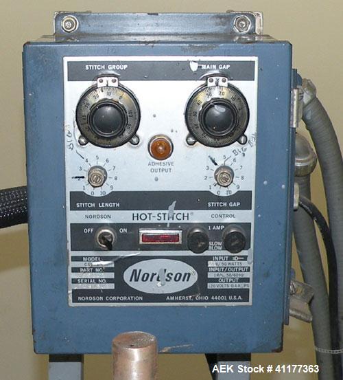 Used ADCO Semi Automatic Horizontal Carton End Sealer, Model 15DEC (similar to 15 CHL). Capable of speeds up to 30 CPM. Has 20" centers for carton size range: length 2" to 15", width 5/8" to 3", dept...