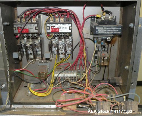 Used ADCO Semi Automatic Horizontal Carton End Sealer, Model 15DEC (similar to 15 CHL). Capable of speeds up to 30 CPM. Has 20" centers for carton size range: length 2" to 15", width 5/8" to 3", dept...