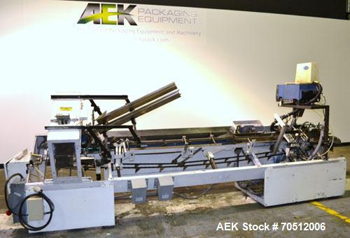 Used Ceco (Scandia) Model 42A Semi-Automatic Horizontal Cartoner. Machine is capable of reates from 20 to 120 cartons per minute. Machine has 12" centers for an adjustale carton size range of: (Lengt...