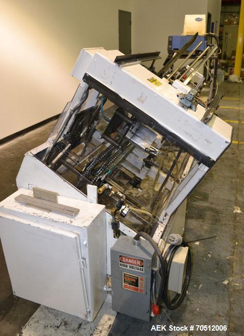 Used Ceco (Scandia) Model 42A Semi-Automatic Horizontal Cartoner. Machine is capable of reates from 20 to 120 cartons per minute. Machine has 12" centers for an adjustale carton size range of: (Lengt...
