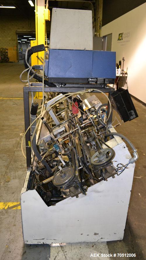 Used Ceco (Scandia) Model 42A Semi-Automatic Horizontal Cartoner. Machine is capable of reates from 20 to 120 cartons per minute. Machine has 12" centers for an adjustale carton size range of: (Lengt...