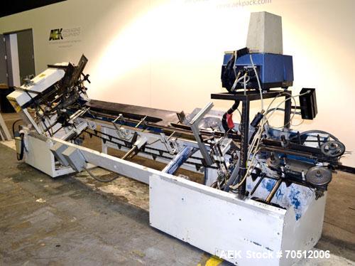 Used Ceco (Scandia) Model 42A Semi-Automatic Horizontal Cartoner. Machine is capable of reates from 20 to 120 cartons per minute. Machine has 12" centers for an adjustale carton size range of: (Lengt...