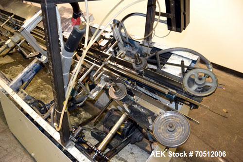 Used Ceco (Scandia) Model 42A Semi-Automatic Horizontal Cartoner. Machine is capable of reates from 20 to 120 cartons per minute. Machine has 12" centers for an adjustale carton size range of: (Lengt...