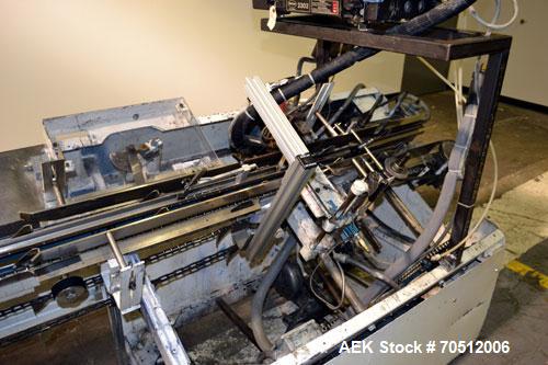 Used Ceco (Scandia) Model 42A Semi-Automatic Horizontal Cartoner. Machine is capable of reates from 20 to 120 cartons per minute. Machine has 12" centers for an adjustale carton size range of: (Lengt...