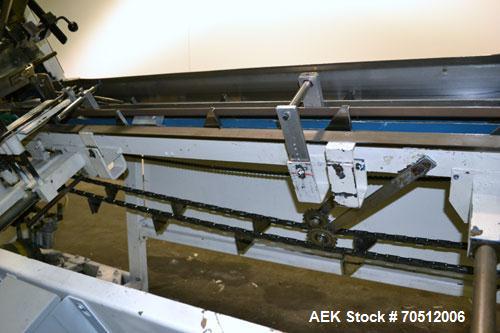 Used Ceco (Scandia) Model 42A Semi-Automatic Horizontal Cartoner. Machine is capable of reates from 20 to 120 cartons per minute. Machine has 12" centers for an adjustale carton size range of: (Lengt...
