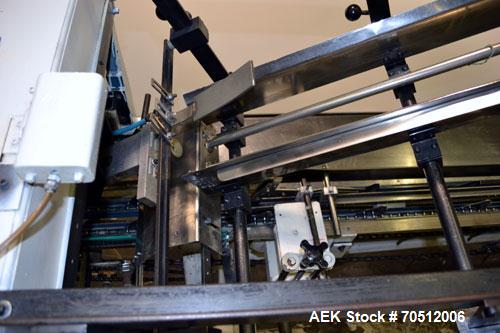 Used Ceco (Scandia) Model 42A Semi-Automatic Horizontal Cartoner. Machine is capable of reates from 20 to 120 cartons per minute. Machine has 12" centers for an adjustale carton size range of: (Lengt...