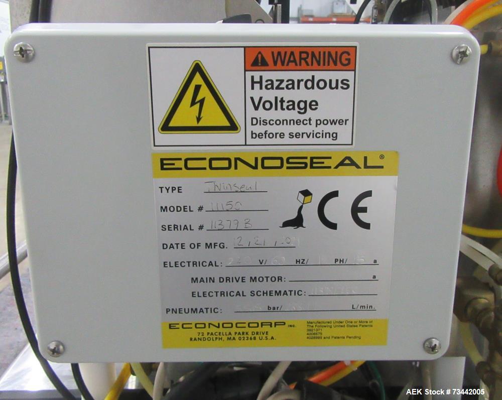 Used Econocorp Twinseal Carton Sealer — Hotmelt Glue, Up to 30 CPM