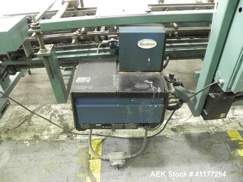 Used Langen Model B1 Semi-Automatic Horizontal Cartoner. Capable of speeds up to 120 cartons per minute. Has 9" centers for a carton size range: (length) 1-3/4" to 6-1/2", (width) 1/2" to 3", (depth)...