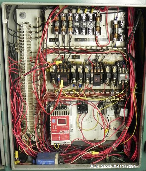 Used Langen Model B1 Semi-Automatic Horizontal Cartoner. Capable of speeds up to 120 cartons per minute. Has 9" centers for a carton size range: (length) 1-3/4" to 6-1/2", (width) 1/2" to 3", (depth)...