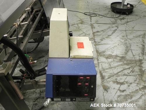 Used Langen Model B1 Semi-Automatic Horizontal Cartoner capable of speeds up to 120 cartons per minute. Has 9" centers with 3 chain carrier (can be converted to a 4 chain carrier) for a carton size r...