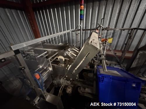 Used Adco 12WA-120-EC Stainless Steel Wraparound Carton Sleever – High-Speed Multipack Packaging System