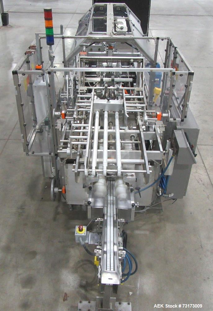 Used Adco Model 12WA-120-EC Automatic Wraparound Carton Sleever for Beverage Mul