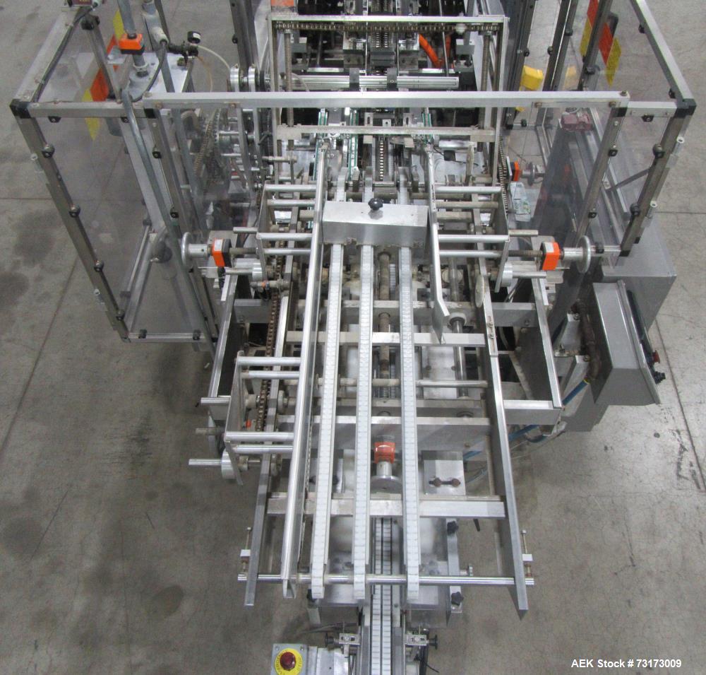 Used Adco Model 12WA-120-EC Automatic Wraparound Carton Sleever for Beverage Mul