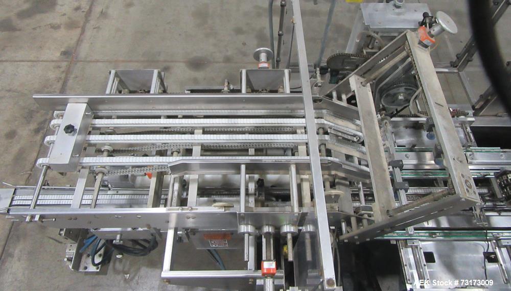 Used Adco Model 12WA-120-EC Automatic Wraparound Carton Sleever for Beverage Mul