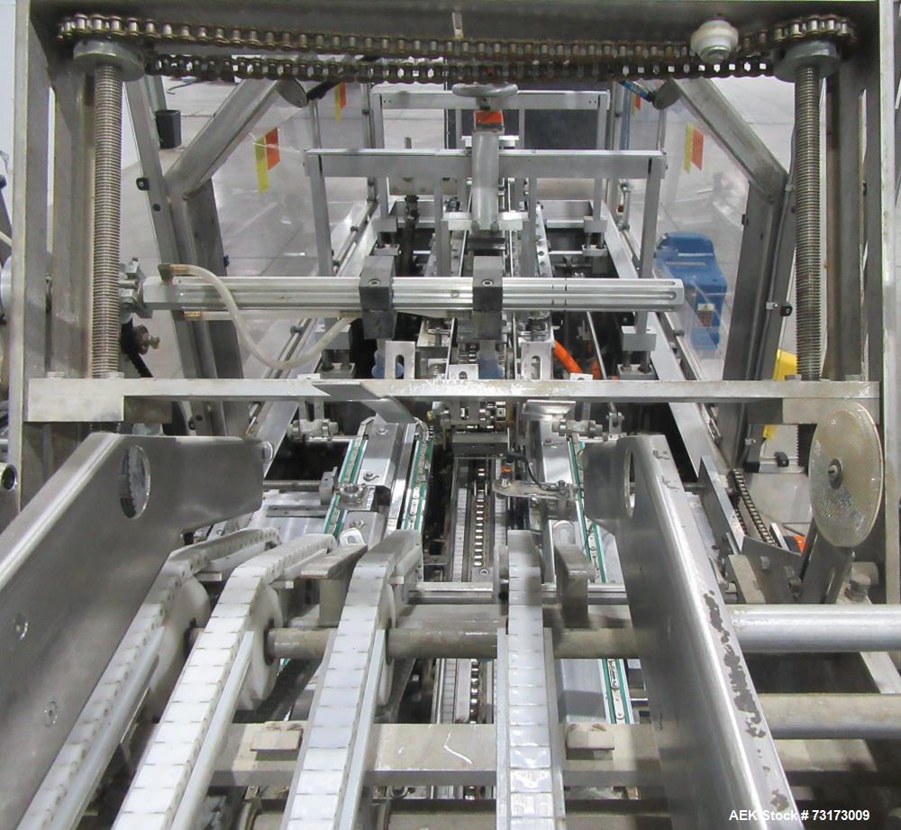 Used Adco Model 12WA-120-EC Automatic Wraparound Carton Sleever for Beverage Mul