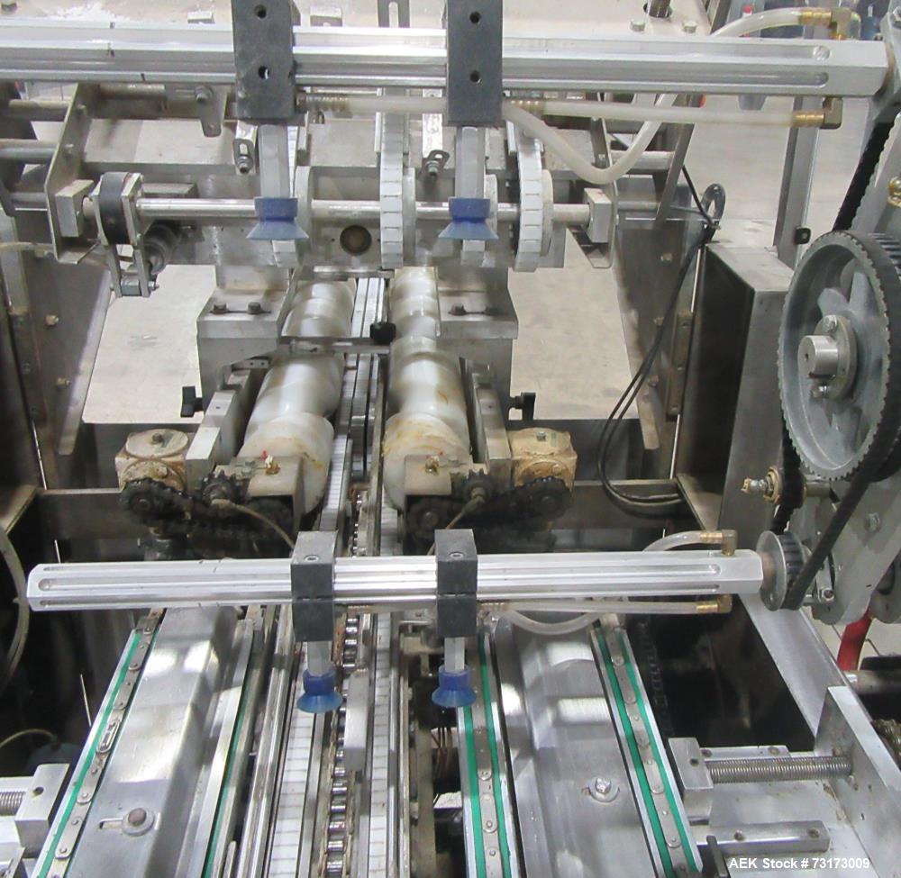 Used Adco Model 12WA-120-EC Automatic Wraparound Carton Sleever for Beverage Mul