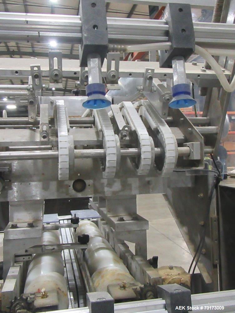 Used Adco Model 12WA-120-EC Automatic Wraparound Carton Sleever for Beverage Mul