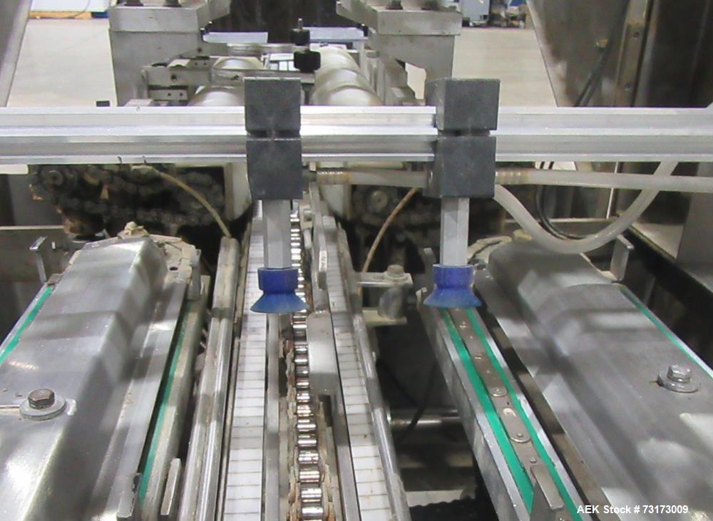 Used Adco Model 12WA-120-EC Automatic Wraparound Carton Sleever for Beverage Mul