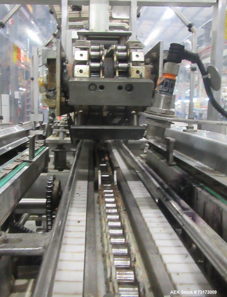 Used Adco Model 12WA-120-EC Automatic Wraparound Carton Sleever for Beverage Mul