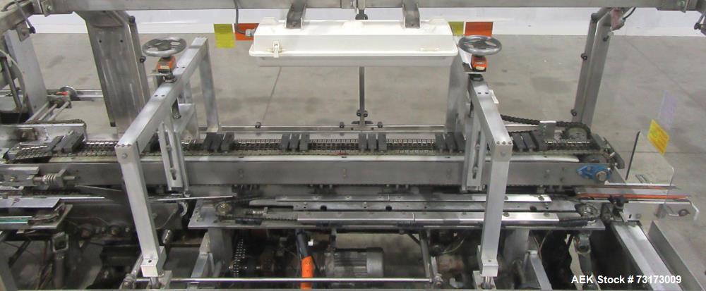 Used Adco Model 12WA-120-EC Automatic Wraparound Carton Sleever for Beverage Mul