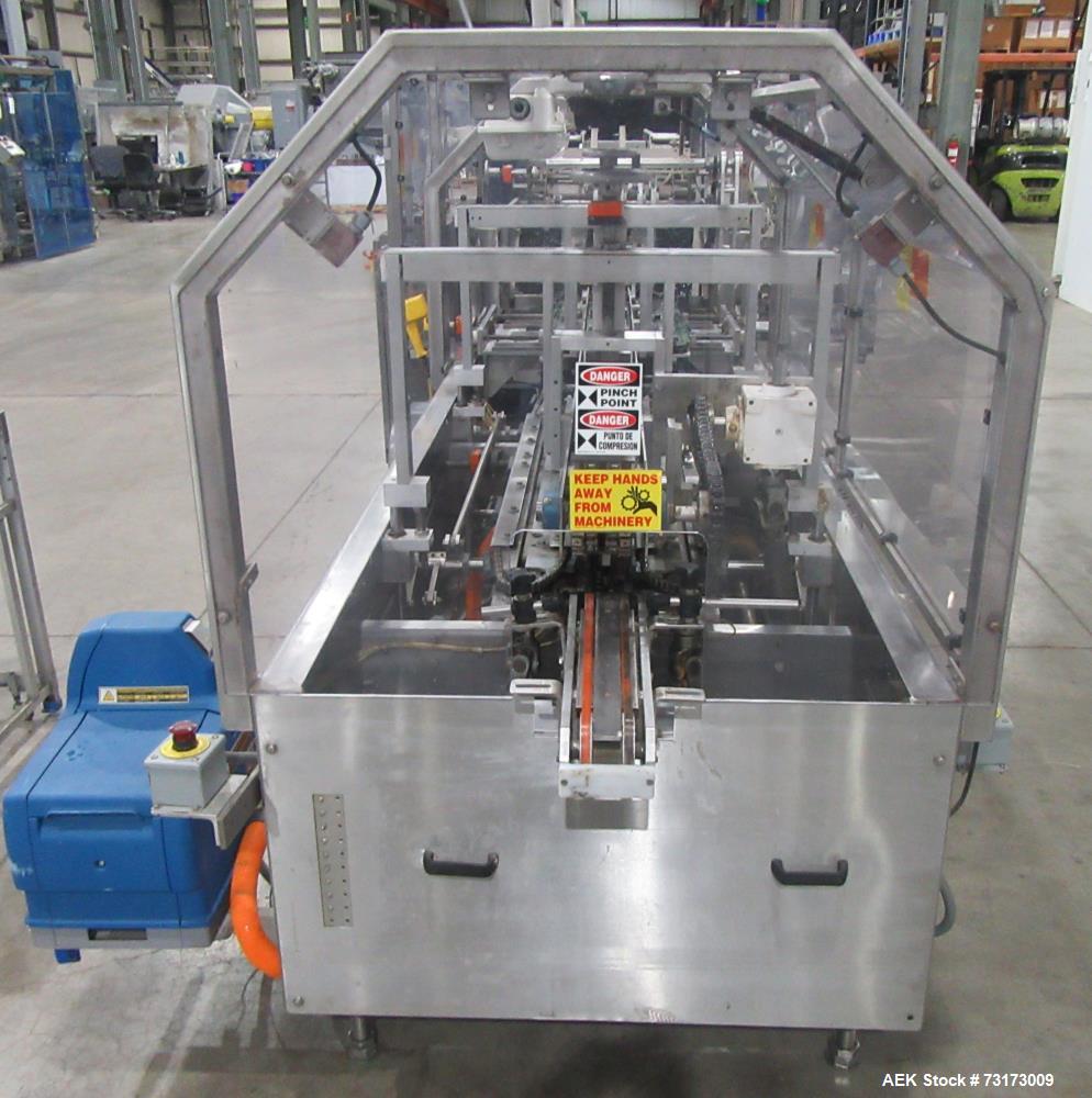 Used Adco Model 12WA-120-EC Automatic Wraparound Carton Sleever for Beverage Mul