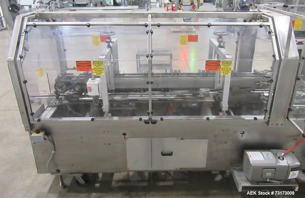 Used Adco Model 12WA-120-EC Automatic Wraparound Carton Sleever for Beverage Mul