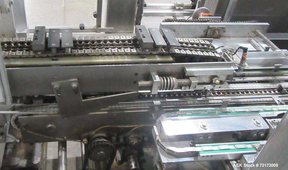 Used Adco Model 12WA-120-EC Automatic Wraparound Carton Sleever for Beverage Mul