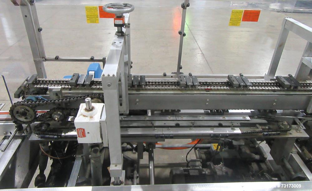 Used Adco Model 12WA-120-EC Automatic Wraparound Carton Sleever for Beverage Mul