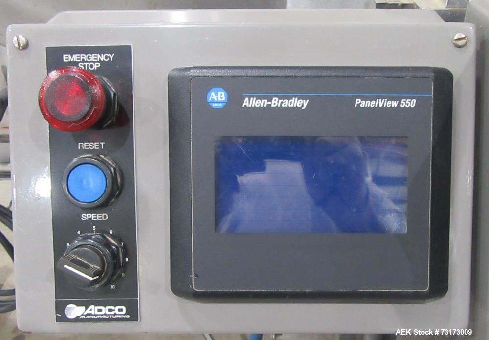 Used Adco Model 12WA-120-EC Automatic Wraparound Carton Sleever for Beverage Mul