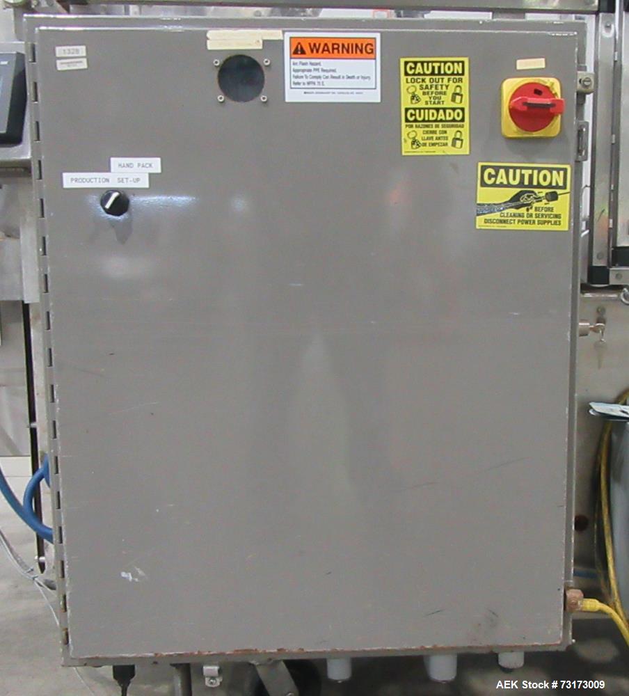 Used Adco Model 12WA-120-EC Automatic Wraparound Carton Sleever for Beverage Mul