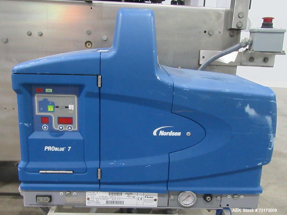 Used Adco Model 12WA-120-EC Automatic Wraparound Carton Sleever for Beverage Mul