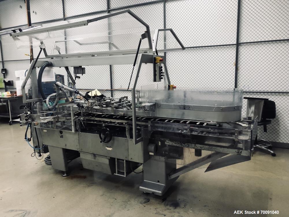 Used CAM AV06 Automatic Vertical Glue Cartoner | Intermittent Motion Cartoning Machine