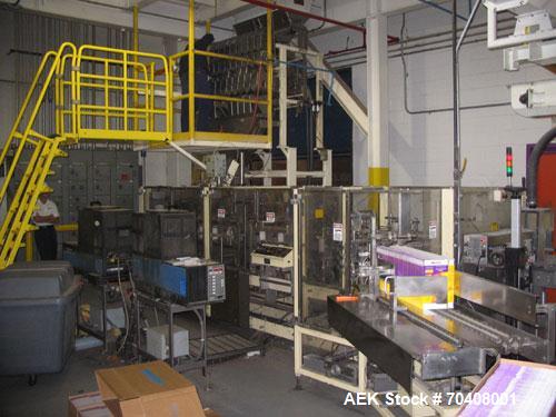 Used Used: FMS 2000-VCM automatic vertical cartoner with Triangle net weigh scale system. Has Nordson Sift Proof glue system with dual model 3960 tanks. Set up for reverse fold. Has 12" centers, thre...
