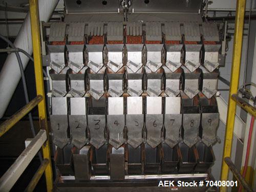 Used Used: FMS 2000-VCM automatic vertical cartoner with Triangle net weigh scale system. Has Nordson Sift Proof glue system with dual model 3960 tanks. Set up for reverse fold. Has 12" centers, thre...