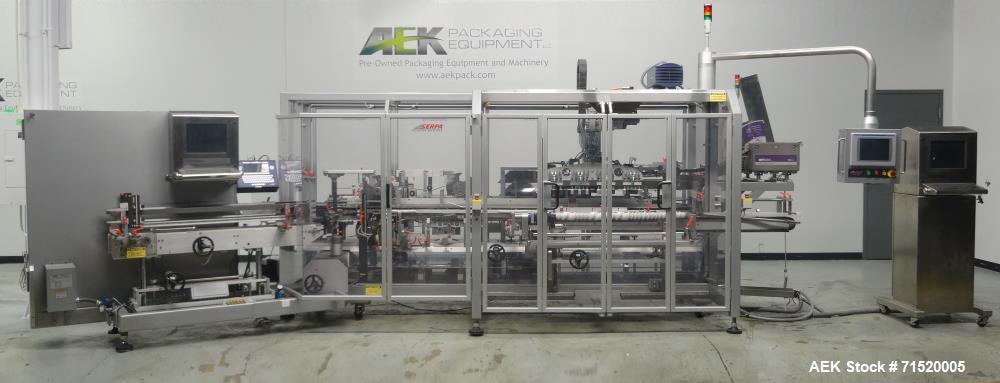 Used Serpa Model P120 Vertical Cartoner with Robotic Loader