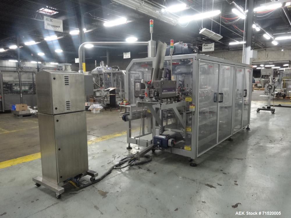 Used- Serpa Model P120 Vertical Cartoner with Robotic Loader