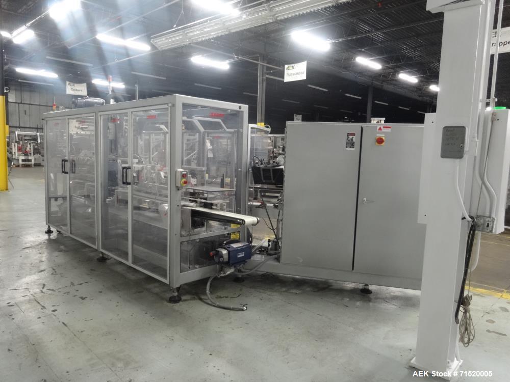 Used Serpa Model P120 Vertical Cartoner with Robotic Loader