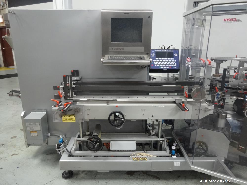 Used- Serpa Model P120 Vertical Cartoner with Robotic Loader