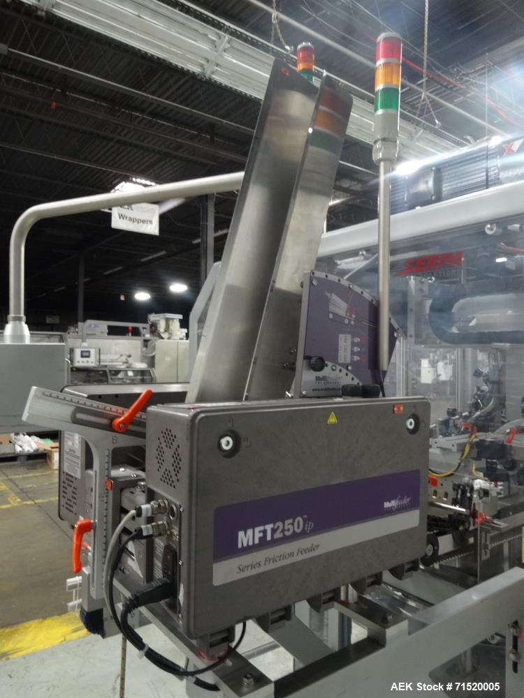 Used Serpa Model P120 Vertical Cartoner with Robotic Loader