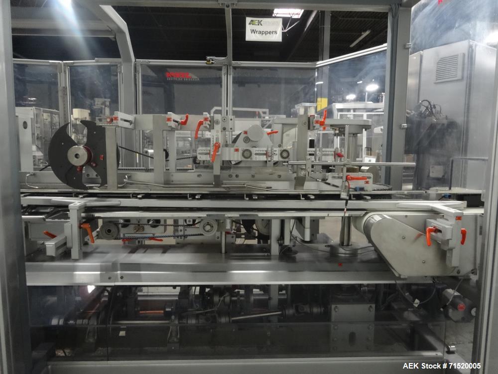 Used- Serpa Model P120 Vertical Cartoner with Robotic Loader