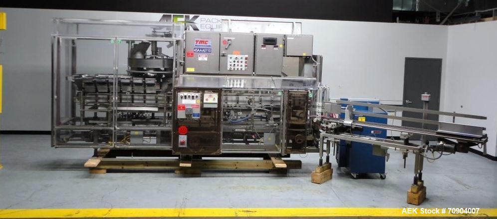Used Tisma Vertical Automatic Volumetric Fill Cartoner with Nordson Verablue Si