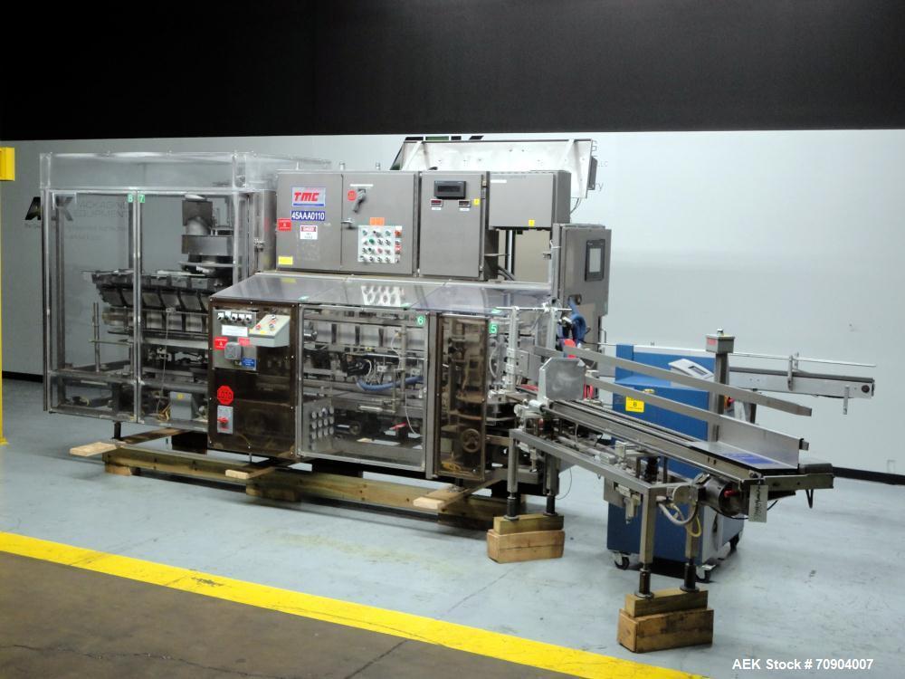 Used Tisma Vertical Automatic Volumetric Fill Cartoner with Nordson Verablue Si