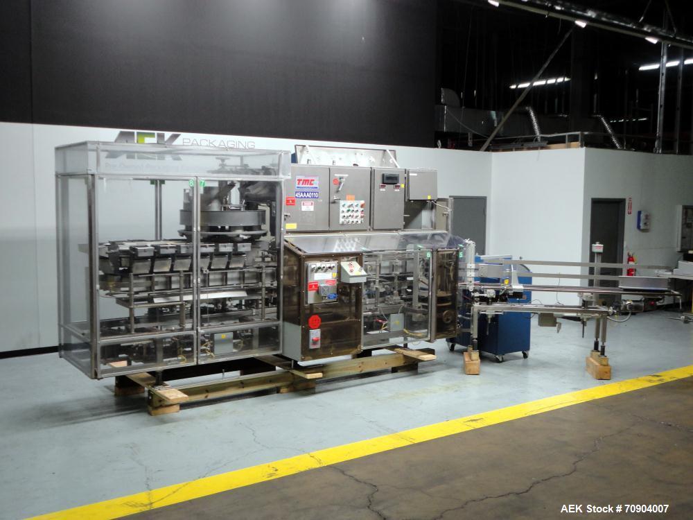 Used Tisma Vertical Automatic Volumetric Fill Cartoner with Nordson Verablue Si