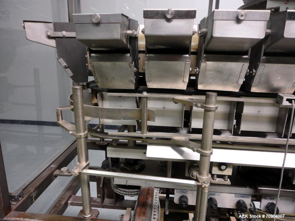 Used Tisma Vertical Automatic Volumetric Fill Cartoner with Nordson Verablue Si